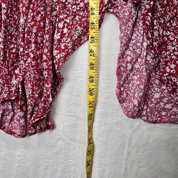 Hayden Los Angeles Floral Ruched Waist Maxi Dress Asymmetrical Hem Size Medium - Picture 11 of 11